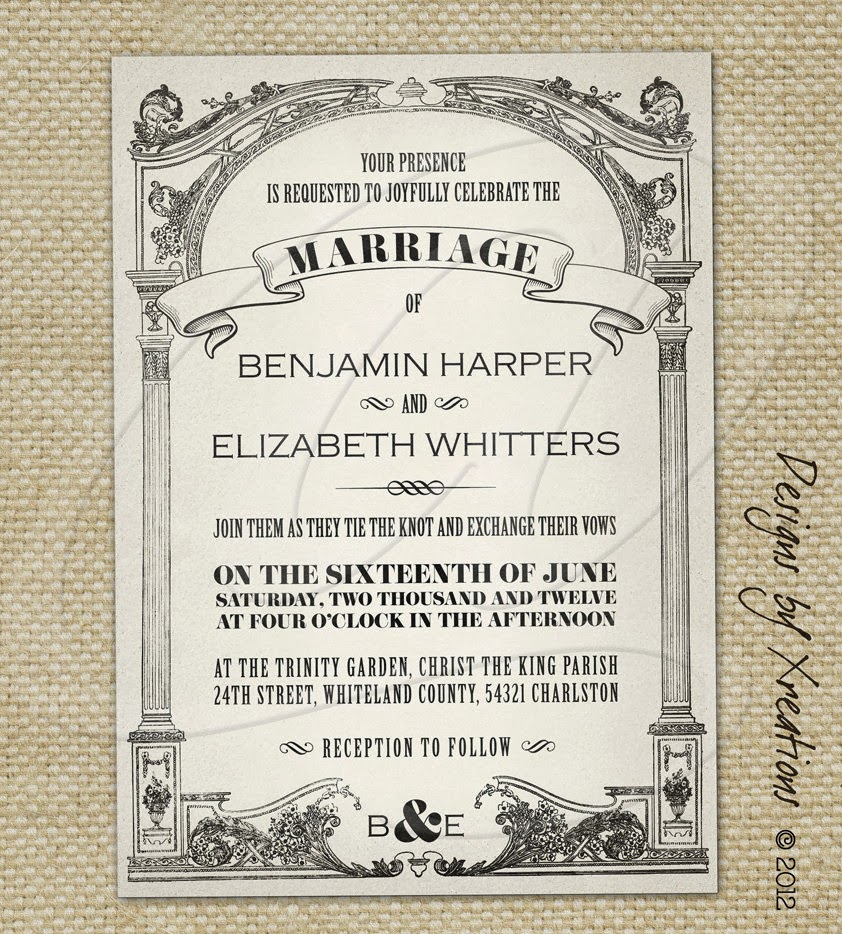 Vintage Wedding Invitation Templates Free Download 2