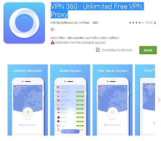 Ulasan Lengkap VPN 360 - Unlimited Free VPN Proxy