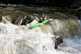 Chris Baer, Charging the middle line at Bear Creek Falls on the Cheoah 
