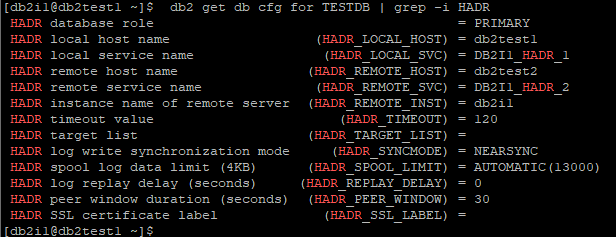 DB2 HADR Configuration