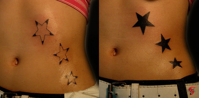 más tatuajes: tatuajes de estrellas, stars, rosa de los vientos,