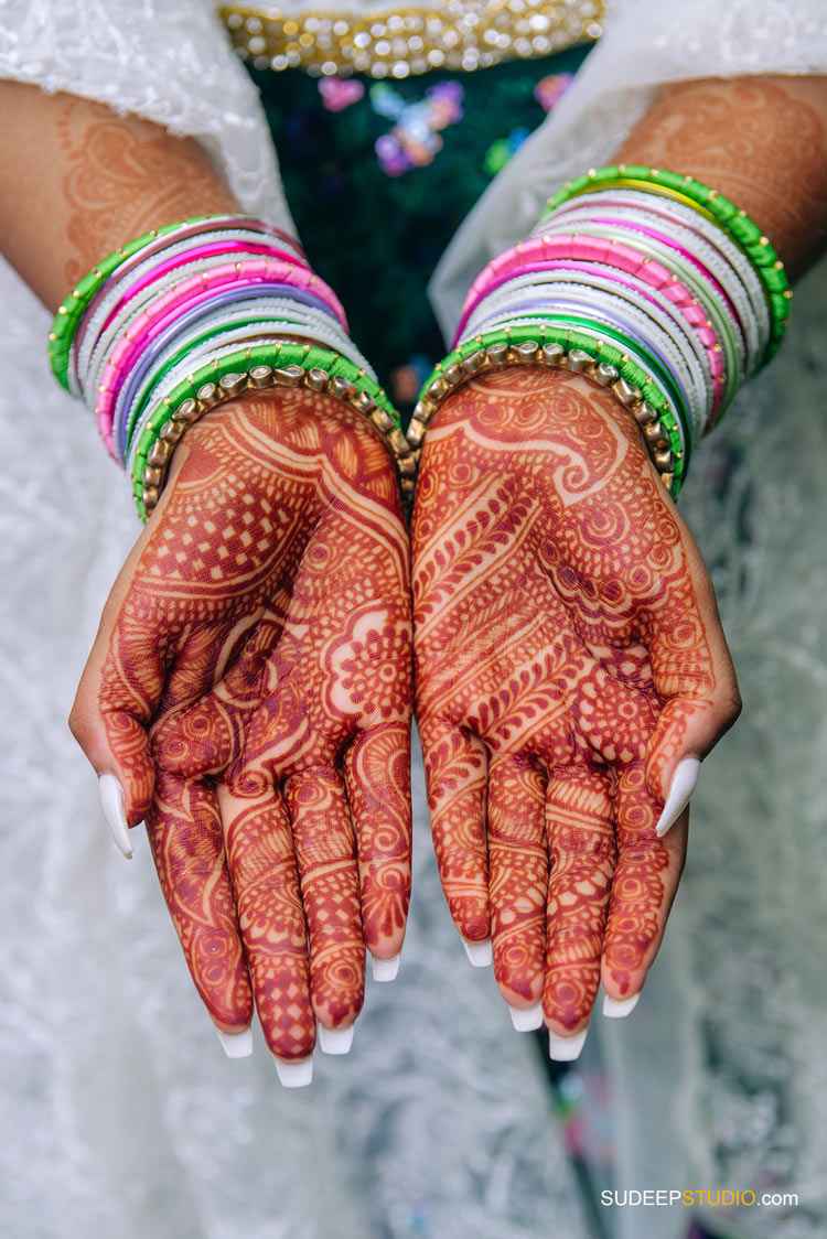 Mehendi Event Photography in Traditional Outfits by Ann Arbor Novi Photographer