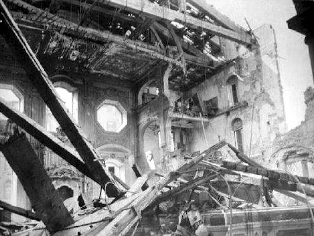 Synagogue of Livorno, ruins after the war