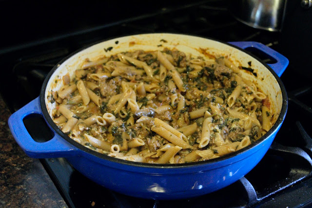 Cheesy-Beef-and-Spinach-Pasta-Bake