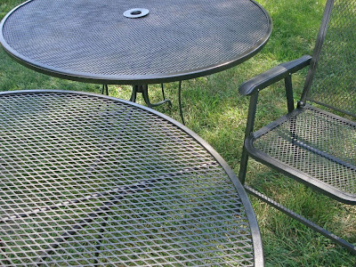  Patio Furniture on Project  I Used Hammered Paint  It Gives The Metal Patio Furniture