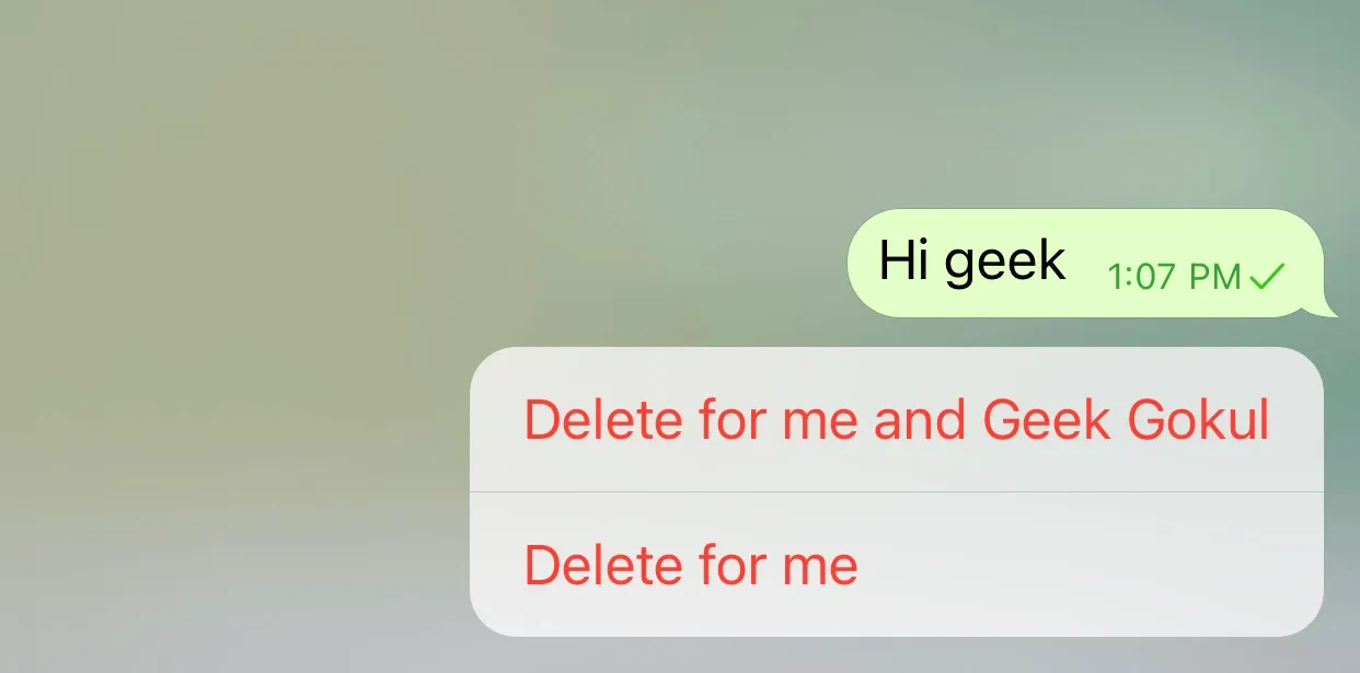 Chat Delete