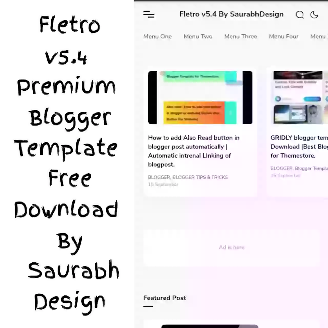 Fletro Pro v5.4 free premium blogger template Download | fletro latest version|