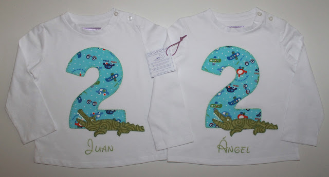 camisetas cumpleaños mellizos 2 años