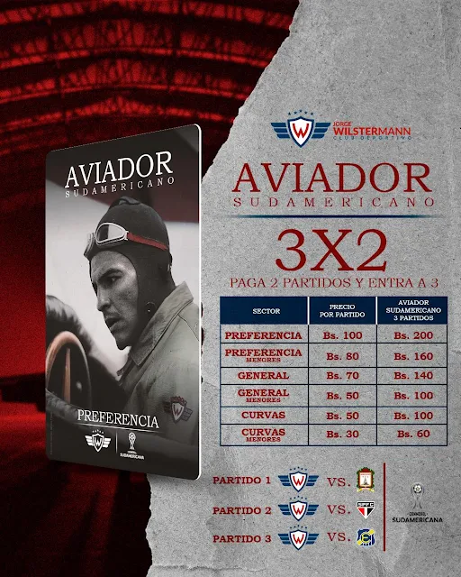 Abono AVIADOR SUDAMERICANO