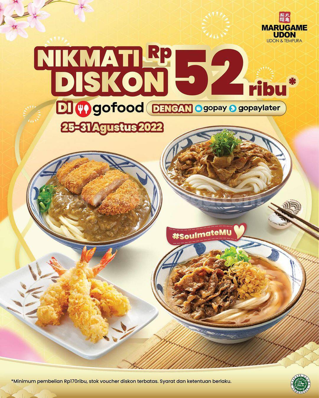 MARUGAME UDON Promo GOFOOD DISKON Rp 52.000*