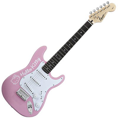 Hello Kitty Guitar. FENDER GUITAR