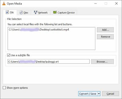 Come aggiungere sottotitoli con vlc 2
