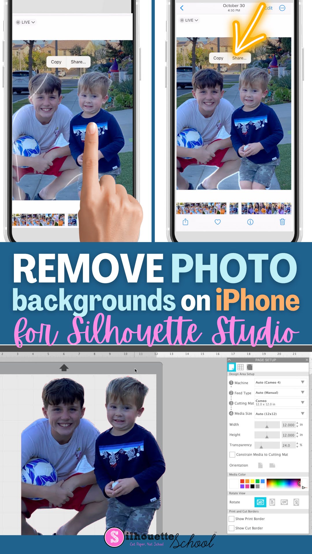 How to Remove Photo Backgrounds on iPhone and Open in Silhouette Studio -  Silhouette School