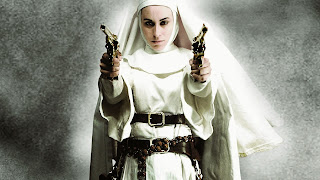 nun with gun