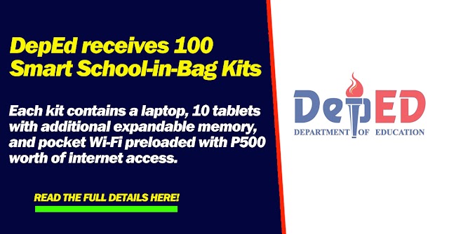 DepEd receives 100 Smart School-in-Bag Kits