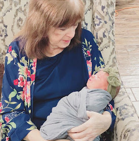 Grandma Duggar with newborn Ivy Jane Seewald