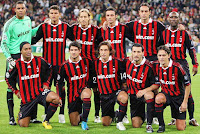 A. C. MILAN - Milán, Italia - Temporada 2009-10 - Dida, Thiago Silva, Massimo Ambrosini, Massimo Oddo, Alessandro Nesta y Clarence Seedorf; Ronaldinho, Alexandre Pato, Andrea Pirlo, Gianluca Zambrotta y Filippo Inzaghi - REAL MADRID C. F. 2 (Raúl y Drenthe), A. C. MILAN 3 (Pirlo y Pato 2) - 21/10/2009 - UEFA Champions League, fase de grupos - Madrid, estadio Santiago Bernabeu