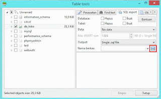 2 Cara import dan eksport database mysql lengkap dengan gambar