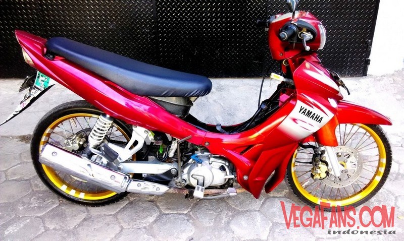 Jupiter Z Merah Modif Simple Velg DBS - Vegafans.com