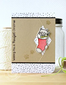 Sunny Studio Stamps: Santa's Helpers Cat In Stocking Christmas Card by Emily Leiphart.