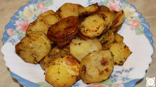 Reteta cartofi la cuptor rustici gatiti rapid cu untura si multe arome retete de mancare rapida facuta acasa,
