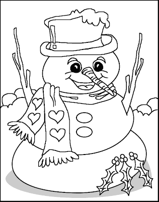 Snowman Coloring Pages for Kids