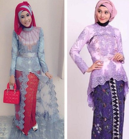 30 Desain Model  Baju  Kebaya  Muslim Brokat  Modern Pesta 