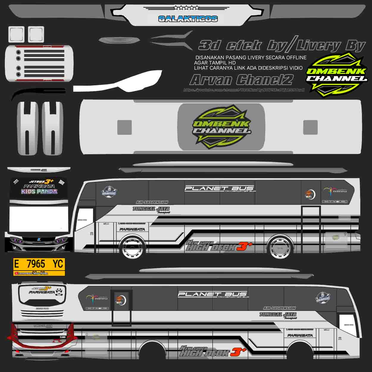 download livery bus kids panda