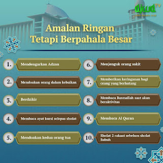 Amalan Rungan Tetapi Berpahala Besar