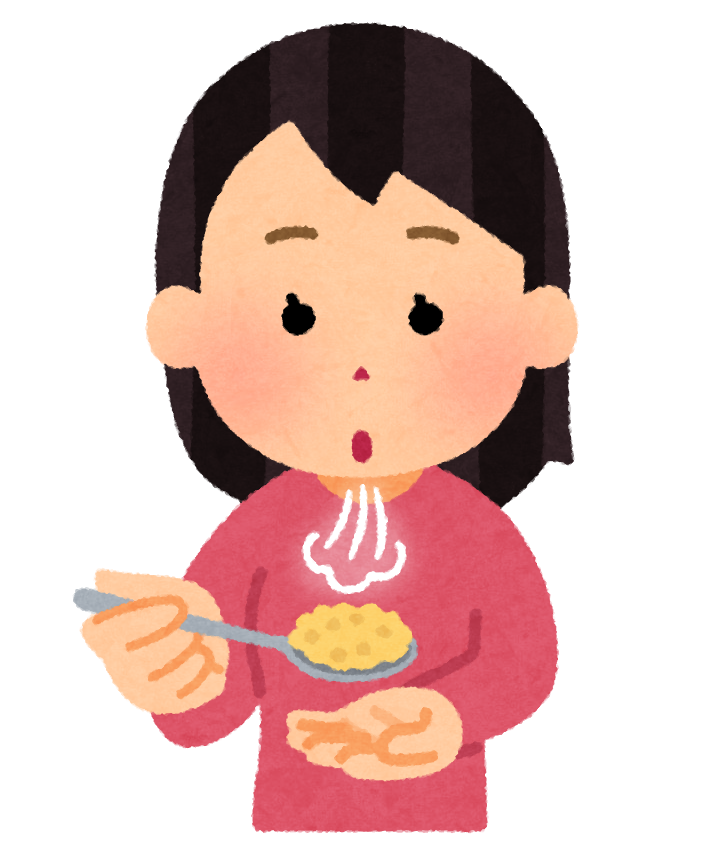 熱いご飯を冷ます人のイラスト 女性 かわいいフリー素材集 いらすとや