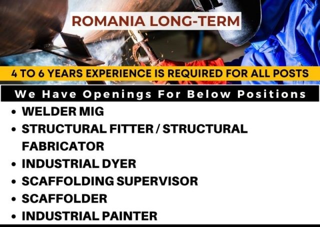 Romania Job Vacancy - Urgently required