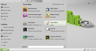 Linux Mint 11 menü