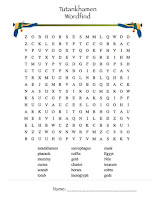 Ancient Egypt Worksheet word find