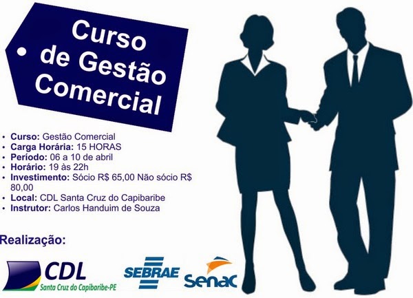 Curso de Gestão Comercial será oferecido na CDL Santa Cruz do Capibaribe