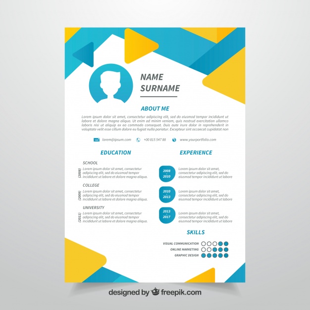 12 Desain Template Resume (CV) Unik dan Kreatif Gratis 