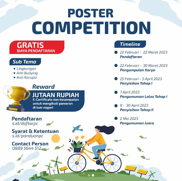 POSTER COMPETITION DENGAN TEMA Lingkungan, Anti Bullying, dan Anti Korupsi