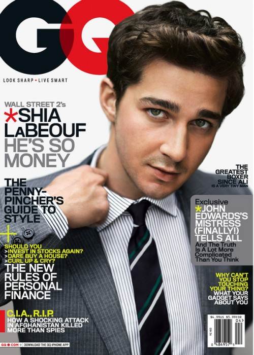 shia labeouf gq cover. shia labeouf gq magazine.