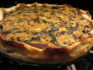 Red Chard Mushroom Tart Vegetarian