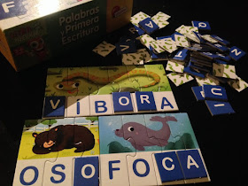 Foto del puzle Palabras y primera escritura con las letras del bingo