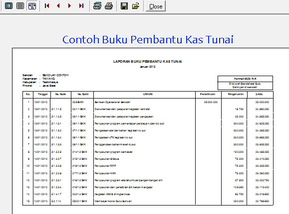 Laporan Dana BOS 2012  Jasa Pembuatan Web  Batara Raya Media