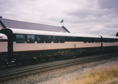 Burlington Northern Bi-Level Car BNA #33 Skagit River in Kelso, Washington