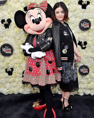 Lucy Hale and Minnie Mouse at the Disney X Coach Collection lunch at Chateau Marmont 