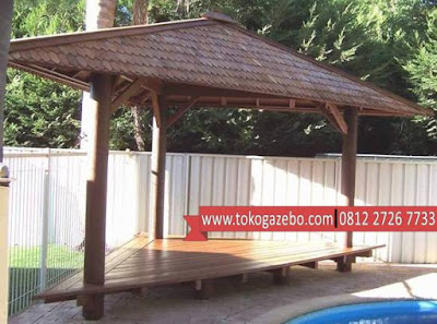 Gazebo Sudut Glugu Atap Sirap