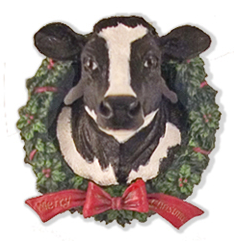 cow in wreath magnet