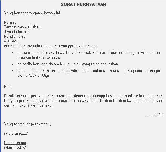 Contoh Surat Pernyataan Yang Baik dan Benar | MocaLover