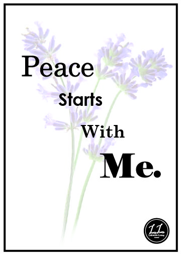 mantra card peace starts with me