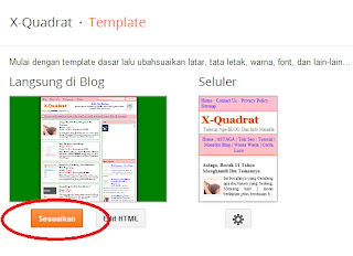 Menyesuaikan Template