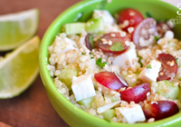 salada quinoa uva pepino