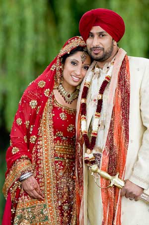 punjabi wedding couple