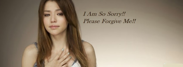 Sorry and Forgive Me Facebook Timeline cover crying girl